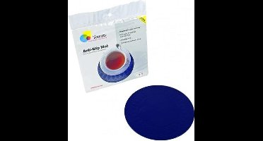 Anti-slip matten rond - 19 cm blauw - Able2