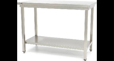 Werktafel rvs - 160 x 60 cm - Verstelbare Hoogte - met Onderschap