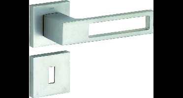 Deurkruk op rozet - Nikkel mat ongelakt - Messing - M&T - M&T Krukgarnituur BB Entry, mat nikkel ongelakt