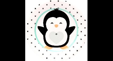 Ootje Kadootje 'Hello Lovely Pinguin' Bordjes 8 stuks OK 8304