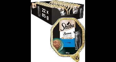 Sheba Kattenvoer - Sauce Collection - Tonijn - Kuipjes - 22x85g