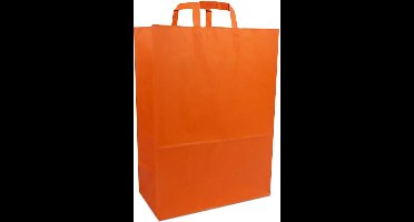 Cadeautasjes met platte handgreep, budget tassen oranje, 32x17x44cm (250 stuks)