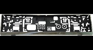 HP Autozubehör Edelstahl RVS, Kunststof Kentekenhouder RVS, Zwart (l x b x h) 13.5 x 53 x 1.5 cm