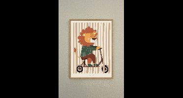Poster Leeuw Luca - kinderkamer poster - babykamer poster - jungle poster - Label Lune 50x70cm