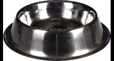 Flamingo Hondenvoerbak Inox Antislip - Zilver - 33.5 x 33.5 x 7 cm