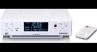Lenco Keukenradio - DAB en FM Radio met Bluetooth - KCR-190WH - Wit