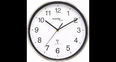 Technoline WT 8925 - Wandklok - Analoog - Quartz - Rond - Glazen lens - Ijzer - Radiogestuurde tijdsaanduiding - Grijs