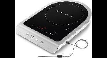 SMEG PIC01WHMEU - Vrijstaande Inductiekookplaat - Mat Wit - Collezione - 2100 Watt - Incl. externe temperatuursonde