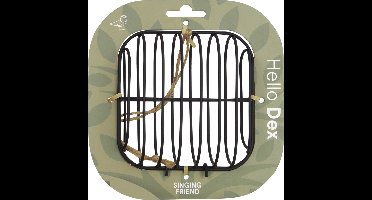 Singing Friend Vetblokhouder Dex - Voersilo - 20x7x20 cm 223 g Zwart