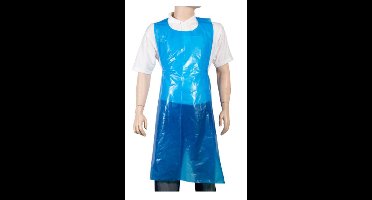 Plastic Wegwerp Schorten - Optimale Bescherming - 100 Stuks - Schort en jas, LDPE, 81x125cm, 12my, blauw