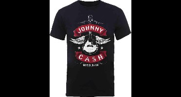 Johnny Cash Heren Tshirt -L- Winged Guitar Zwart