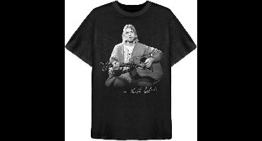 Kurt Cobain - Guitar Live Photo Heren T-shirt - S - Zwart