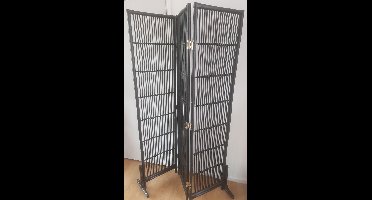 Mica Decorations Camino kamerscherm rotan zwart