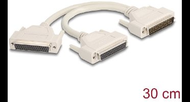 Delock Adapter Y-Cable Splitter D-Sub HD 50 pin male to 2 x D-Sub HD 50 pin female with screws 30 cm