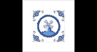 Sluitzegel – delfts blauw – Molen – 250 st