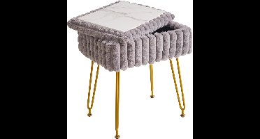 Make up Stoel - Kaptafel Kruk - Visagie - Grijs