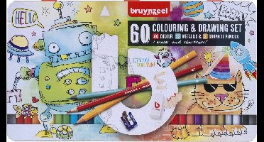 Tekenset Bruynzeel jonge kunstenaars set à 60 stuks assorti | 4 stuks