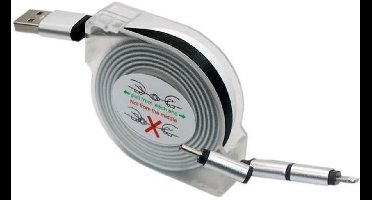 USB-kabelhaspel - GAO - 3-in-1 - 2 m - Snelladen