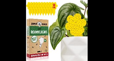 Rouwvliegjes Bestrijden - Ecologische Gele Sticky Vallen voor Planten, 30 Stuks - Effectieve Bescherming tegen Rouwmuggen, Langdurig Werkzaam tot 3 Maanden per Val