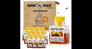 Super Ninja Fruitvliegjes Vanger - 12 Fruitvliegjes vallen - Zeer Effectieve en Ecologische Insectenval om Fruitvliegjes te Bestrijden - Direct Werkzaam, Milieu vriendelijke & Veilige Fruitvliegjesval