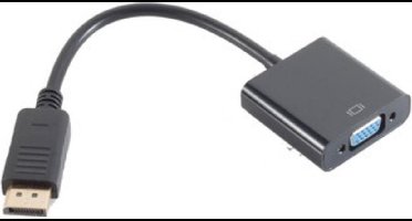 DisplayPort 1.2 naar VGA adapter / zwart - 0,20 meter