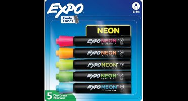 Expo - Neon Markers - uitgumbaar - 5 st. - 2212585