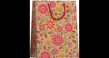 Papieren cadeau tas M Bright Kraft