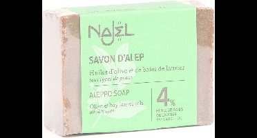Najel Aleppo Olijfzeep 4% laurierolie 155 Gram