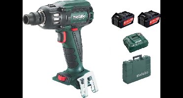 Metabo SSW 18 LTX 400 BL 18V Li-Ion Accu slagmoersleutel set (2x 4.0Ah accu) in koffer - 400Nm - 1/2" - koolborstelloos