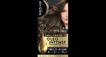 Syoss Oleo Intense 5-10 Haarverf - Natuurlijk Lichtbruin - Permanente Haarkleuring - Ammoniakvrij - Met Voedende Oliën - 100% Grijsdekking - Langdurige Kleur - 1 stuk