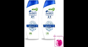 2 x Head & Shoulders - Shampoo - 2-in-1 - Classic - 100% Roosvrij - 400 ml - Bulkverpakking - Roosvrij haar - Douchemop - Roosverlichting