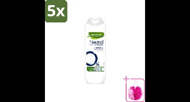 5 x Neutral – Douchegel – Parfumvrij – 250 ml - Bulkverpakking - Gevoelige huid - Douchemop - Douchegel