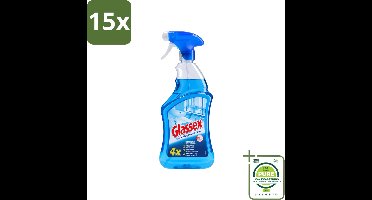 15 x Glassex - Glas & Multi Schoonmaak Spray - Voor Stralend Glas & Vlekken - 750 ml - Grootverpakking - Vaatwasstrips - Schoonmaken - Glas Reinigen - Spiegel Reinigen - Ramen Reinigen - Marmer Reinigen