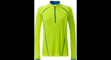 James and Nicholson Dames/dames Sport Top met lange mouwen (Helder geel/rechterblauw)