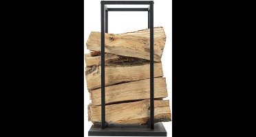 Cosy @ Home Houtrek Woodblocks Zwart - 33x33x(H)58cm - Vierkant Metaal