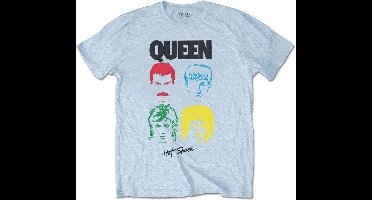Queen - Hot Space Album Heren T-shirt - S - Blauw