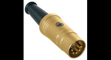 REAN NYS322AG DIN 5-pins 180° (m) connector / metaal/verguld