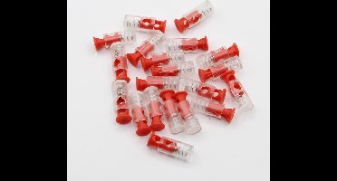 20 kleurrijke koordstoppers Transparant/Rood