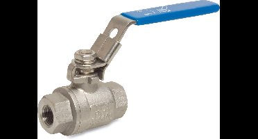 Mega 2-delige kogelkraan RVS 316 2 1/2" binnendraad 64bar