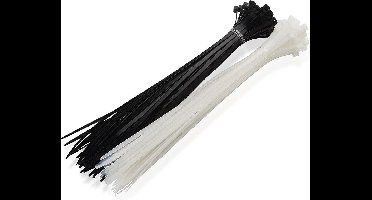 Kabelbinders - 530 x 7,6mm - Trekkracht tot 54,4kg - 100 stuks - Transparant