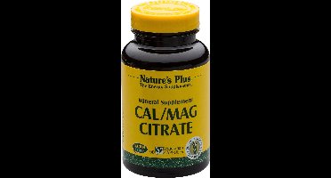 Cal/Mag Citrate (vegetarisch), 90 tabletten, Nature's Plus