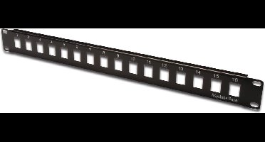 Digitus DN-91400 16 poorten Netwerkpatchpaneel 483 mm (19) Zonder connectoren 1 HE Niet ingericht
