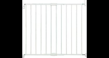 Munchkin Metalen Schroefhekje - Traphek Met Boren - Veiligheidshek met Muurbevestiging - 64.5 tot 102cm - Verstelbaar aan de boven- en onderkant - Wit