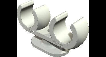 Klembeugel tweevoudig 18-22mm - 25 stuks