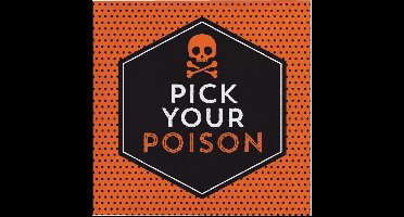 Servetten - Pick your Poison (16 stuks) - Halloween servetten - Halloween decoratie - servies - napkins - Servetten tafel