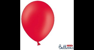 """Strong Ballonnen 30cm, Pastel Poppy rood (bulk : 10 stuks)"""