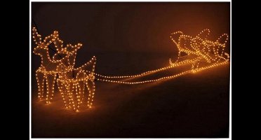 MaxxHome Kerstverlichting - Rendieren met Slee - Kerstverlichting figuur - rendier -756 lampjes - Warm wit licht