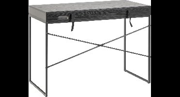 Bureau Dover 110cm - met opberglade - zwart esdecor - Actona - Bureautafels - Zwart - Melamine; MDF; Staal - Bureautafels -