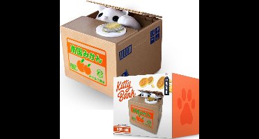 MikaMax Kitty Bank - Elektrische Spaarpot - Stimulans om te sparen - Stelende Kitten - Spaarpot Kat