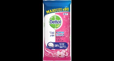 Dettol Schoonmaakdoekjes Power & Fresh - Kersenbloesem - 80 stuks
